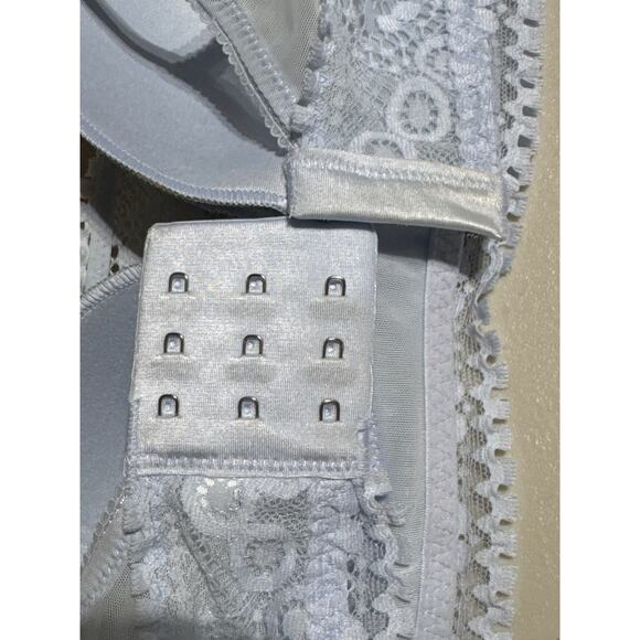 Brand New aerie Women's Size 32B Wireless Light Blue Laced Bra - Picture 6 of 9